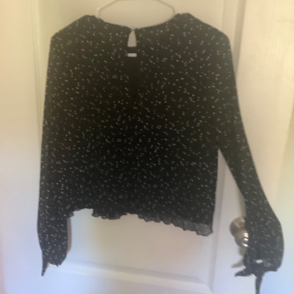 ZARA BLK/WHITE Blouse - Picture 3 of 4